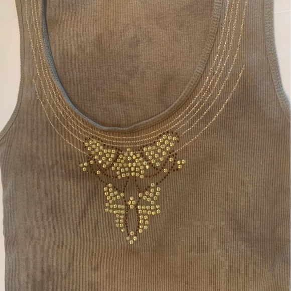 Two Tank Tops Together or Not Tie Die Boho & Rocker Embellished Statement Top S - Picture 5 of 14